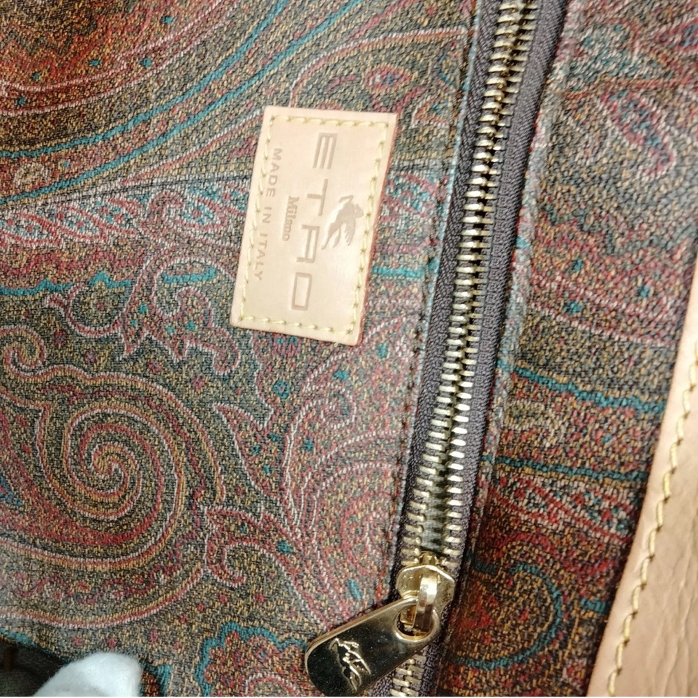 Etro Boston Bag With, Luggage Tag, Lock, and 2 Keys, EUC and Crossbody Strap - Picture 9 of 11